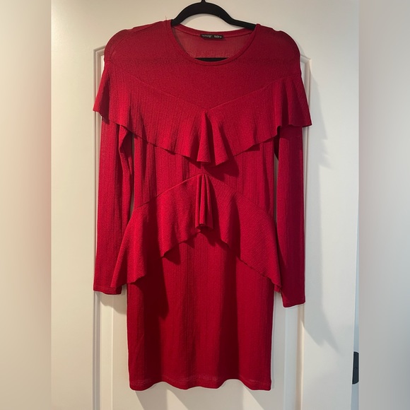 Zara sheer red dress size S - Picture 1 of 6